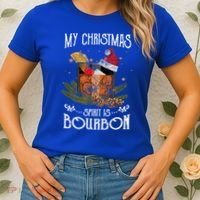 My Christmas Spirit Is Bourbon Christmas Ing Xmas Gift Women's T-Shirt thumb 2