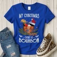 My Christmas Spirit Is Bourbon Christmas Ing Xmas Gift Women's T-Shirt thumb 3