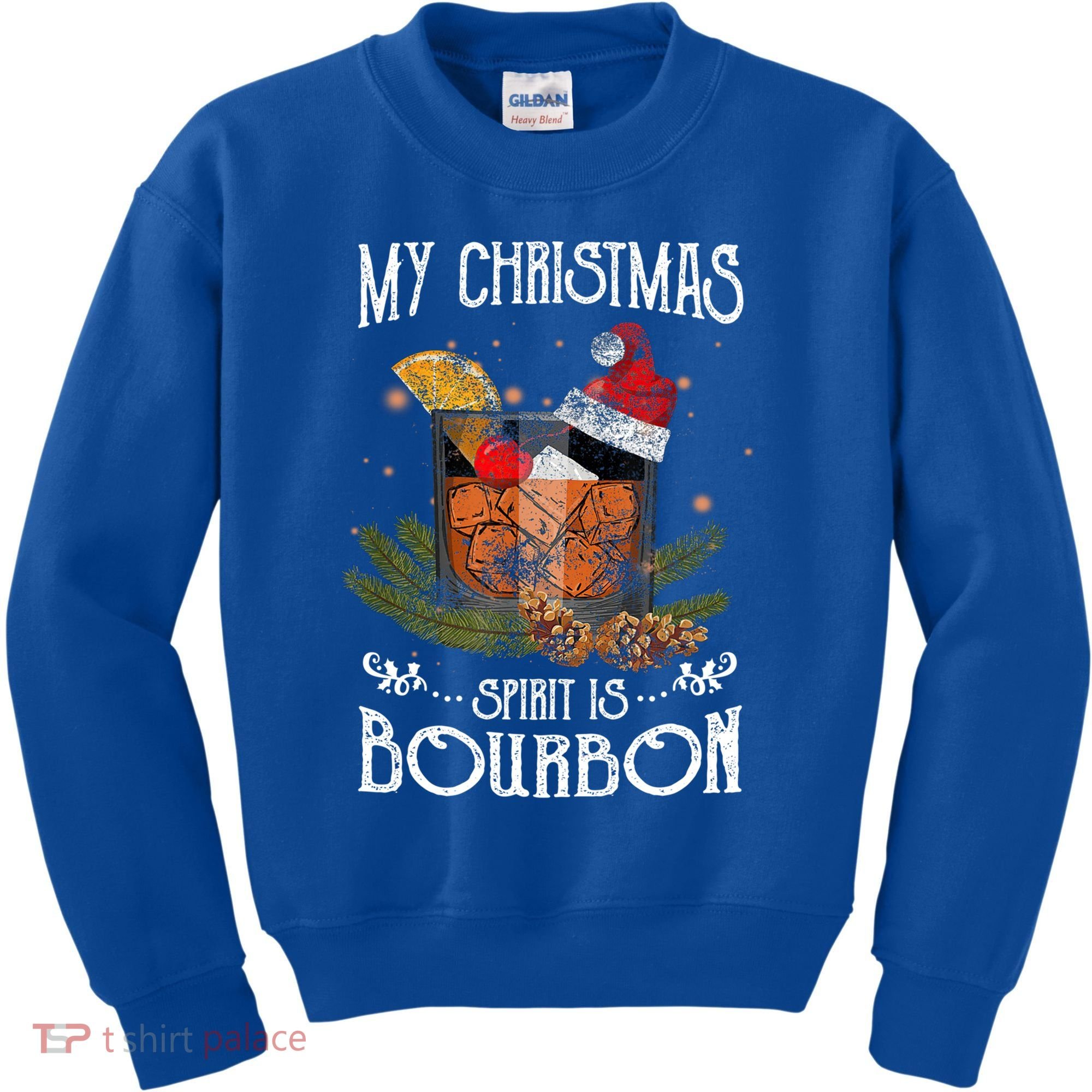 My Christmas Spirit Is Bourbon Christmas Ing Xmas Gift Kids Sweatshirt