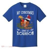 My Christmas Spirit Is Bourbon Christmas Ing Xmas Gift Kids T-Shirt thumb 0