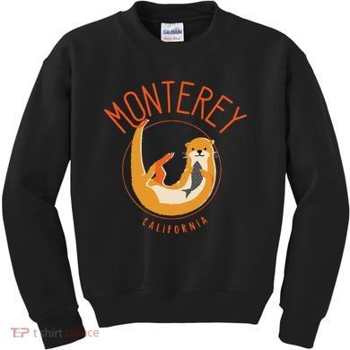 Monterey California Sea Otter Design Kids Sweatshirt