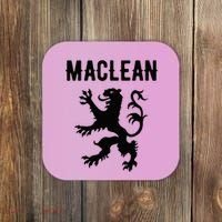 Maclean Clan Scottish Family Name Scotland Heraldry Coaster thumb 0