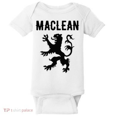 Maclean Clan Scottish Family Name Scotland Heraldry Baby Bodysuit