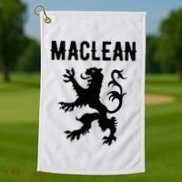 Maclean Clan Scottish Family Name Scotland Heraldry Golf Towel thumb 1