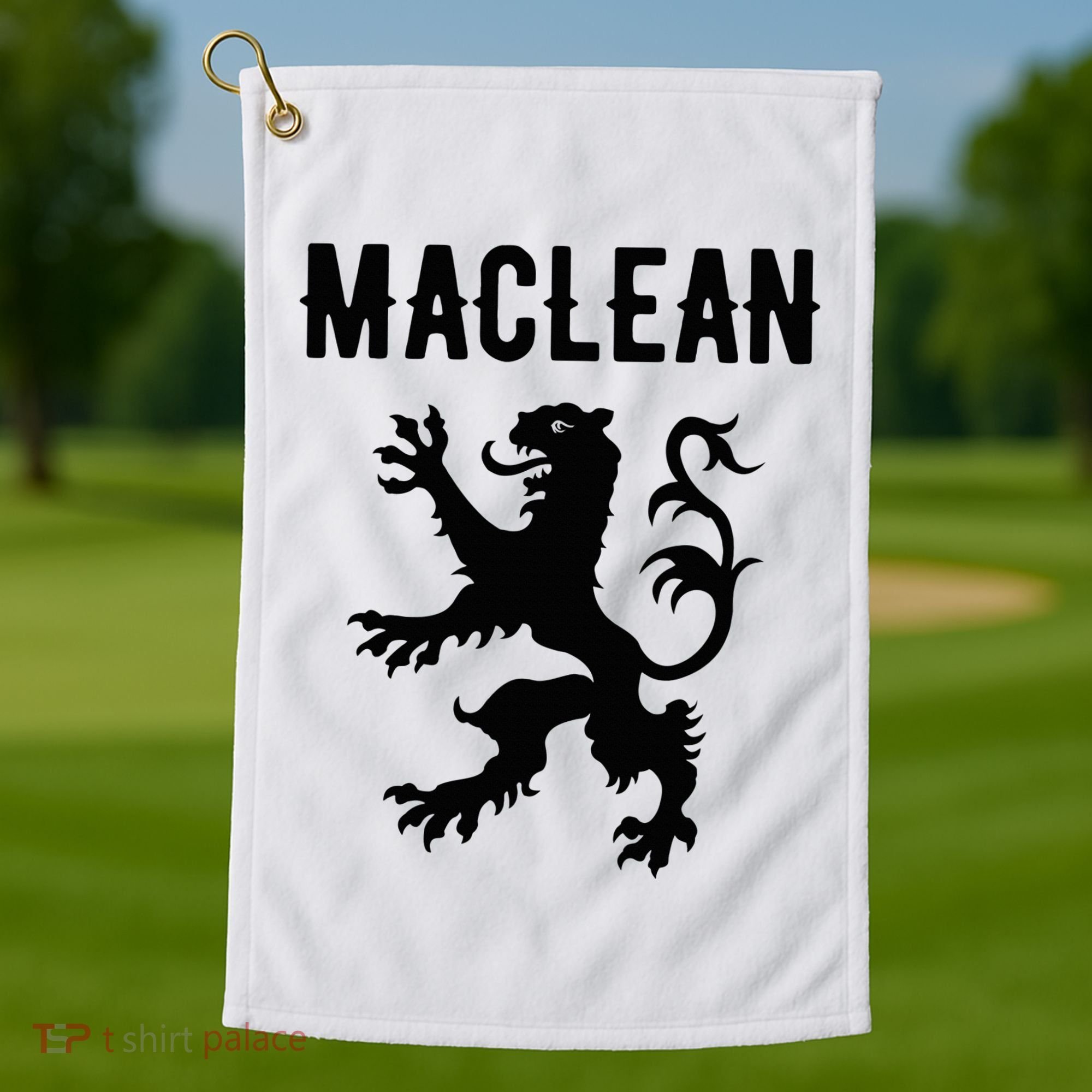 Maclean Clan Scottish Family Name Scotland Heraldry Golf Towel