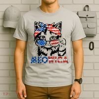 Meowica Cat Sunglasses American Flag 4th Of July Merica Usa T-Shirt thumb 6