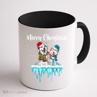 Merry Christmas Siberian Husky Chistmas Season Gift Coffee Mug thumb 1