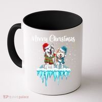 Merry Christmas Siberian Husky Chistmas Season Gift Coffee Mug thumb 0