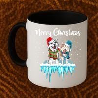 Merry Christmas Siberian Husky Chistmas Season Gift Coffee Mug thumb 2