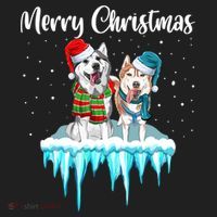Merry Christmas Siberian Husky Chistmas Season Gift Beanie thumb 2