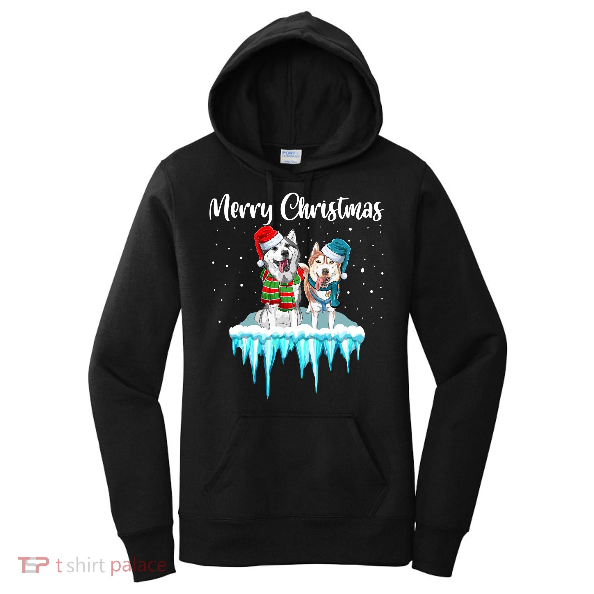 Merry Christmas Siberian Husky Chistmas Season Gift Women's Hoodie