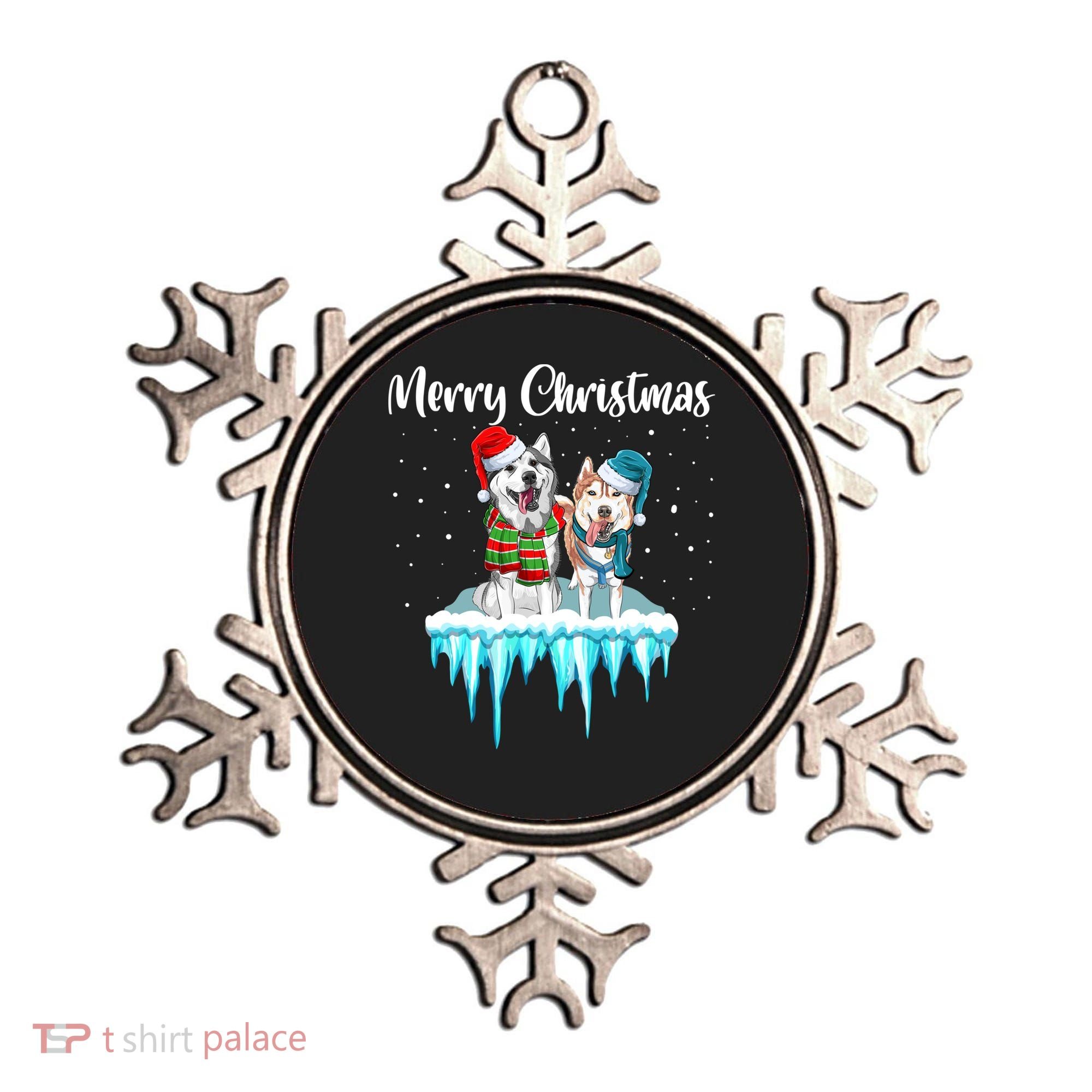 Merry Christmas Siberian Husky Chistmas Season Gift Ornament