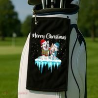 Merry Christmas Siberian Husky Chistmas Season Gift Golf Towel thumb 2