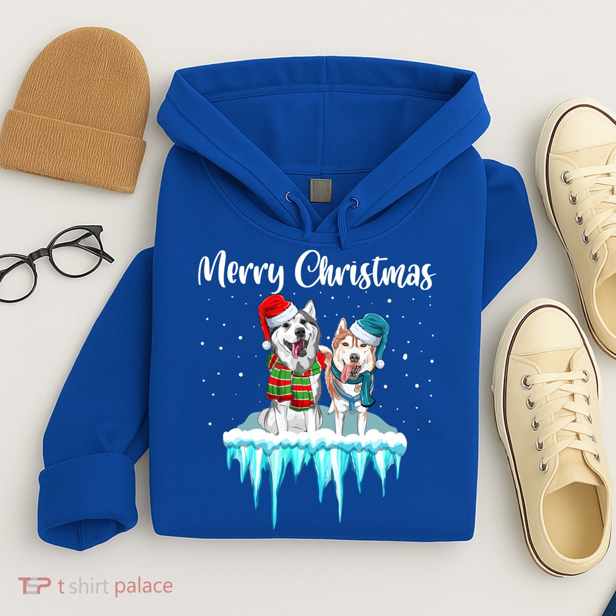 Merry Christmas Siberian Husky Chistmas Season Gift Hoodie