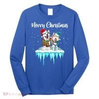 Merry Christmas Siberian Husky Chistmas Season Gift Long Sleeve Shirt thumb 0