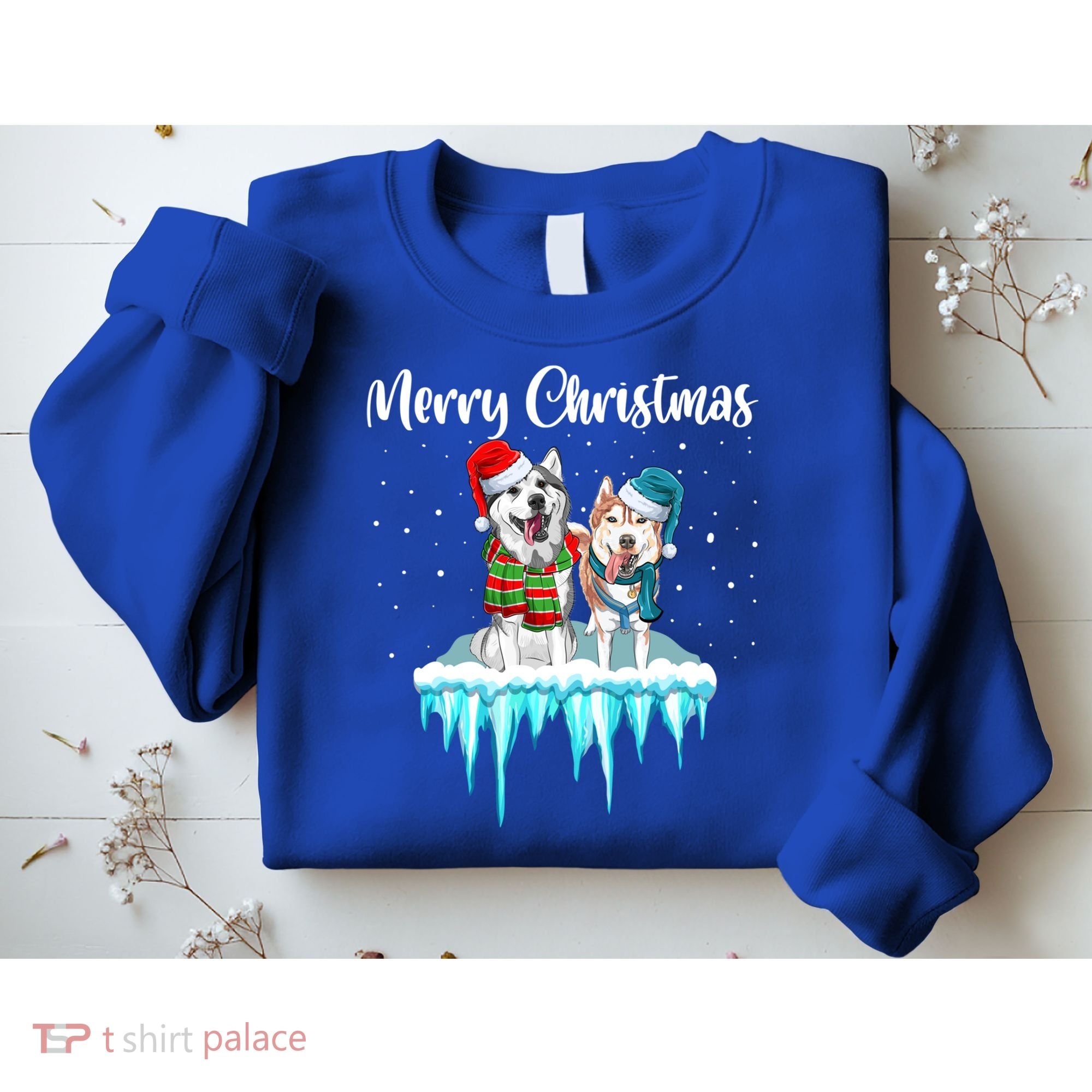 Merry Christmas Siberian Husky Chistmas Season Gift Sweatshirt