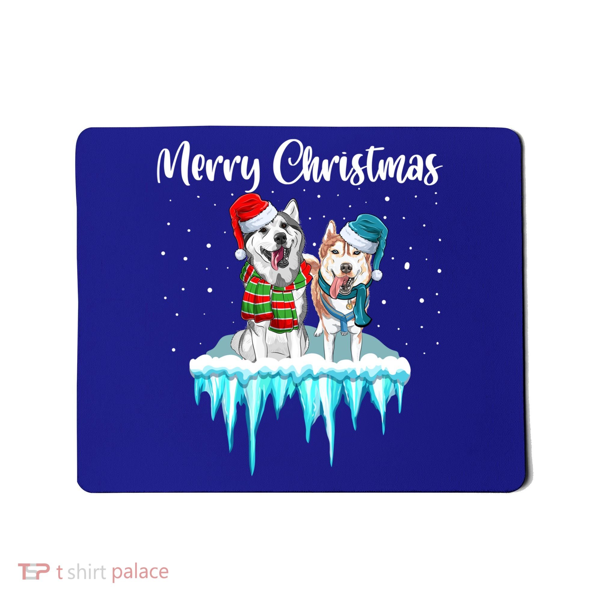 Merry Christmas Siberian Husky Chistmas Season Gift Mousepad