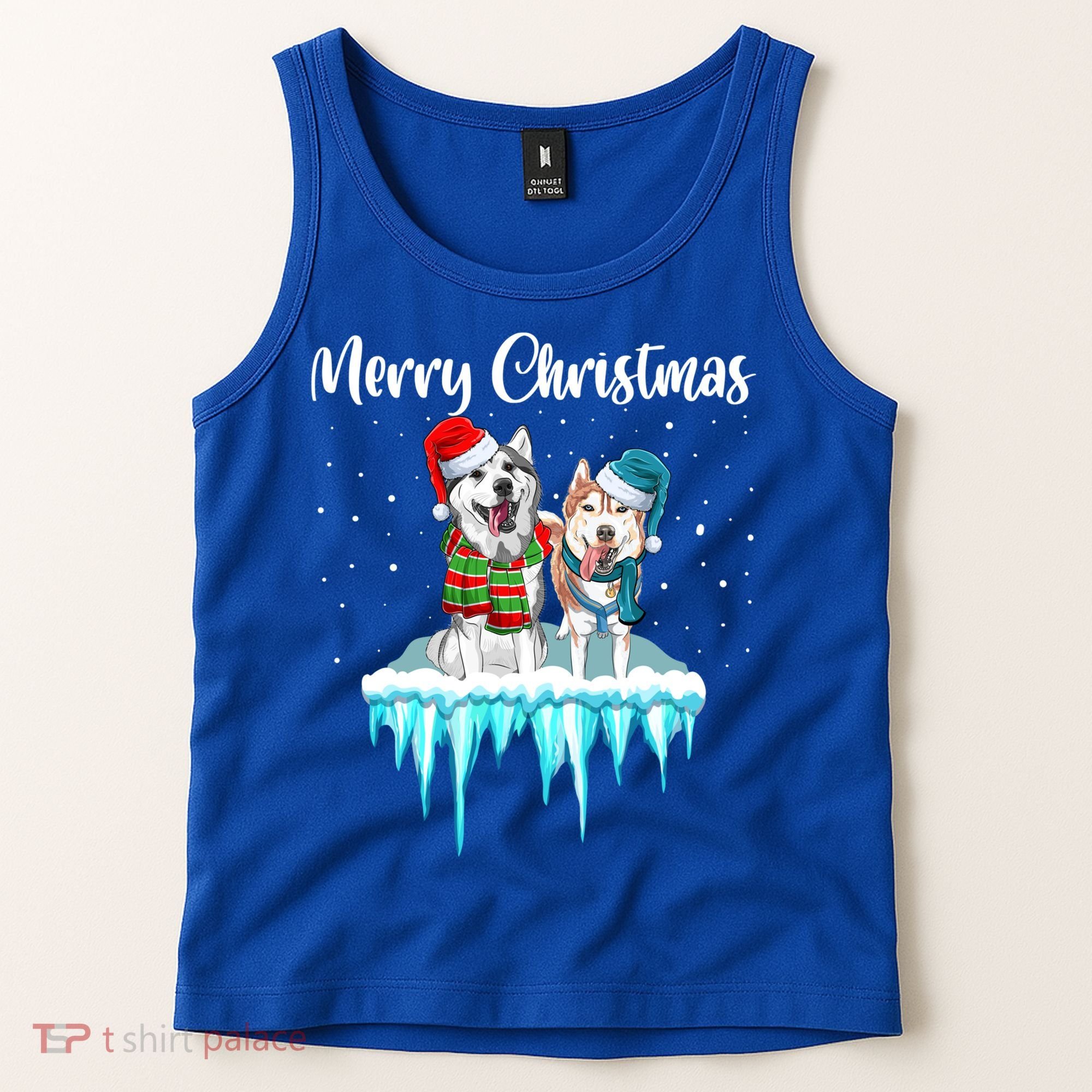 Merry Christmas Siberian Husky Chistmas Season Gift Tank Top