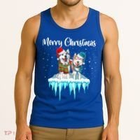 Merry Christmas Siberian Husky Chistmas Season Gift Tank Top thumb 3