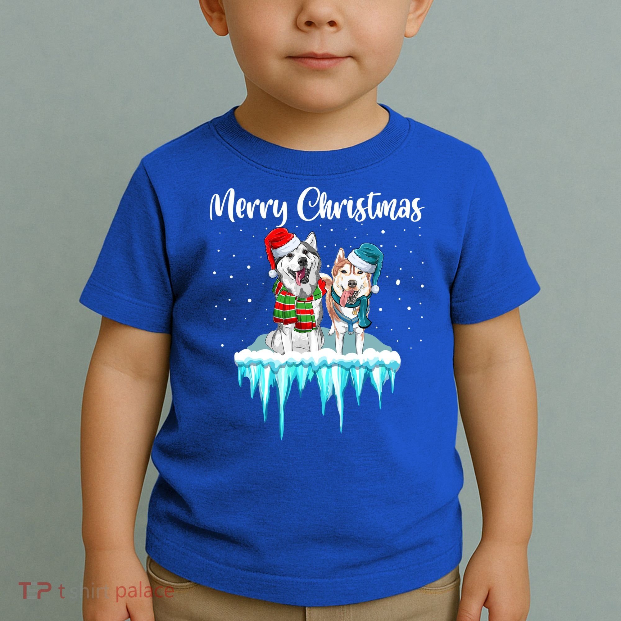 Merry Christmas Siberian Husky Chistmas Season Gift Toddler T-Shirt