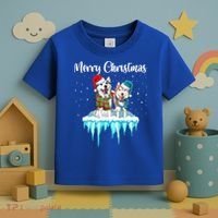 Merry Christmas Siberian Husky Chistmas Season Gift Toddler T-Shirt thumb 3