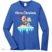 Merry Christmas Siberian Husky Chistmas Season Gift Women's Long Sleeve Shirt thumb 0