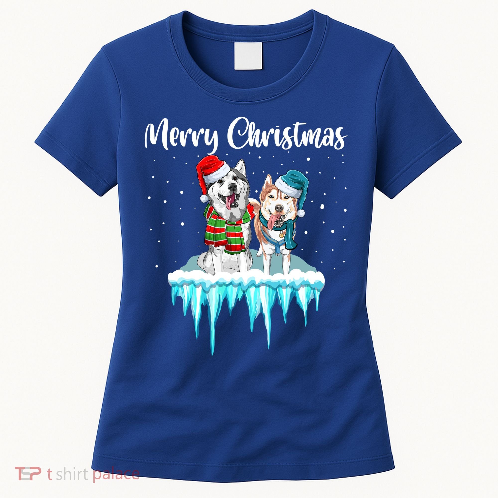 Merry Christmas Siberian Husky Chistmas Season Gift Women's T-Shirt