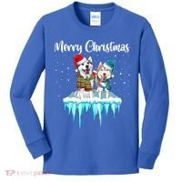 Merry Christmas Siberian Husky Chistmas Season Gift Kids Long Sleeve Shirt thumb 0