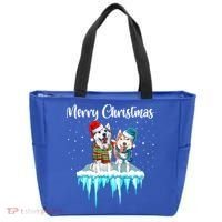 Merry Christmas Siberian Husky Chistmas Season Gift Tote Bag thumb 0