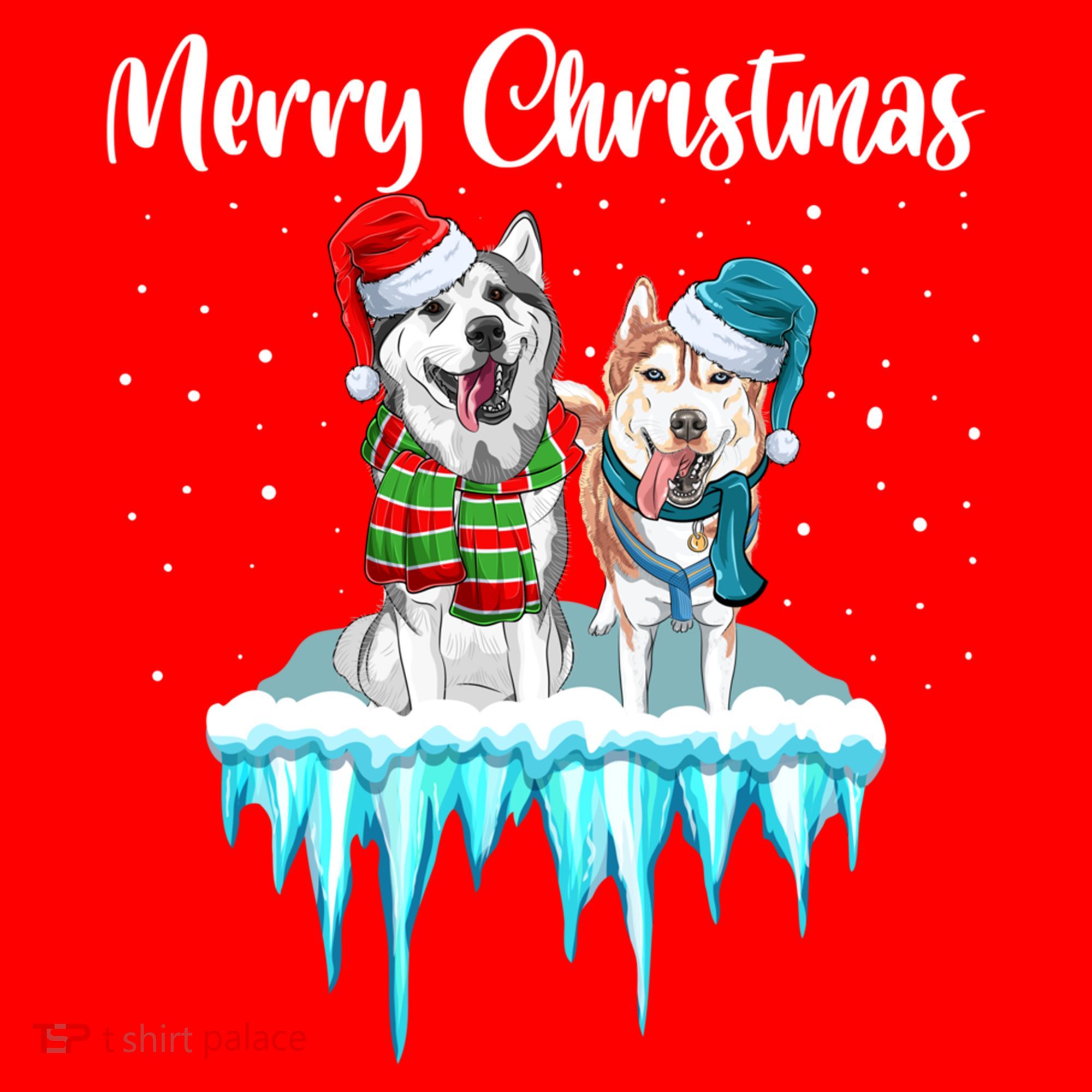 Merry Christmas Siberian Husky Chistmas Season Gift Santa Hat
