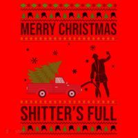 Merry Christmas Shitters Full Funny Ugly Santa Hat thumb 1