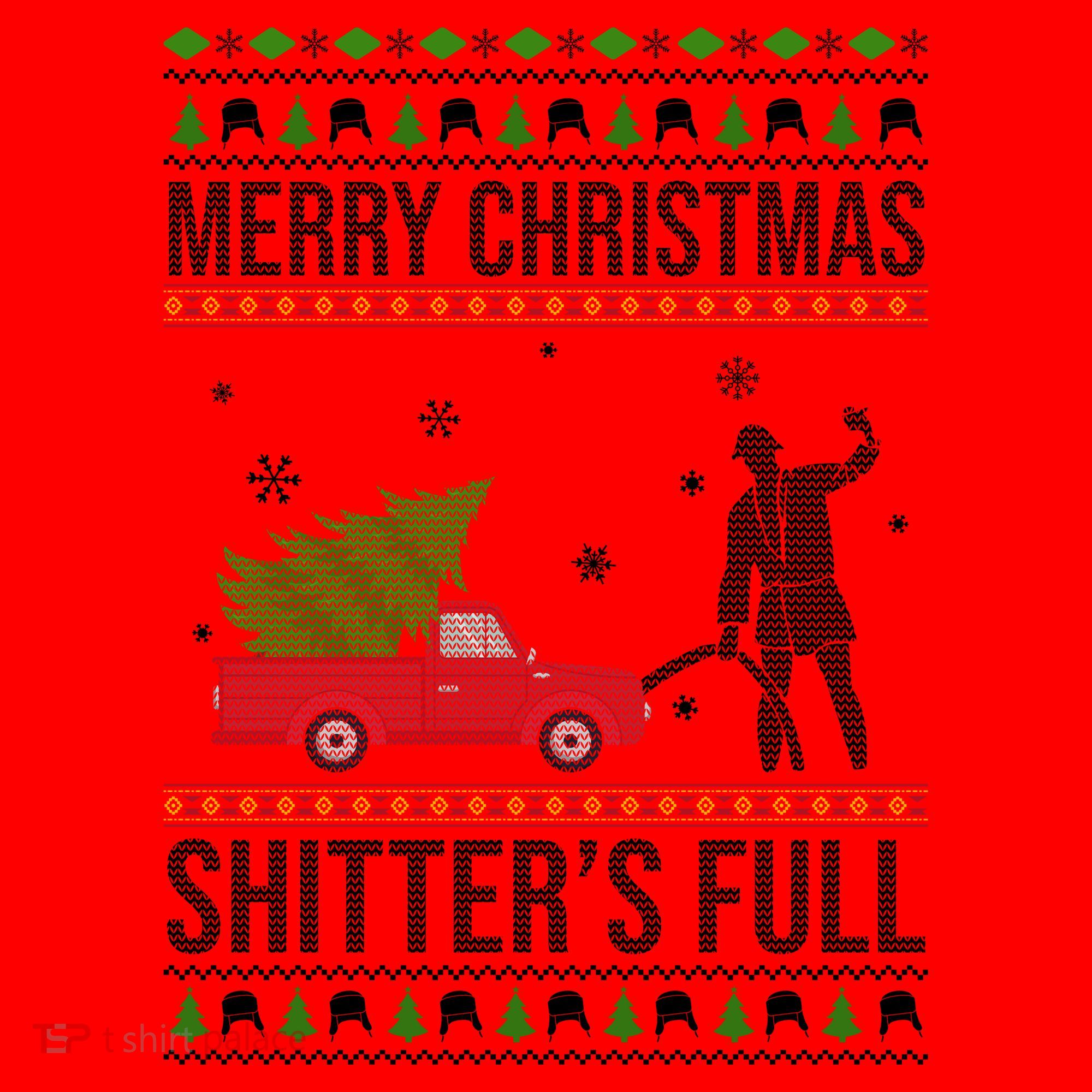 Merry Christmas Shitters Full Funny Ugly Santa Hat