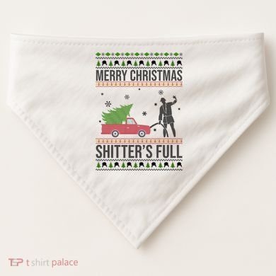 Merry Christmas Shitters Full Funny Ugly USA-Made Doggie Bandana