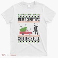Merry Christmas Shitters Full Funny Ugly T-Shirt thumb 0