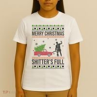 Merry Christmas Shitters Full Funny Ugly T-Shirt thumb 4