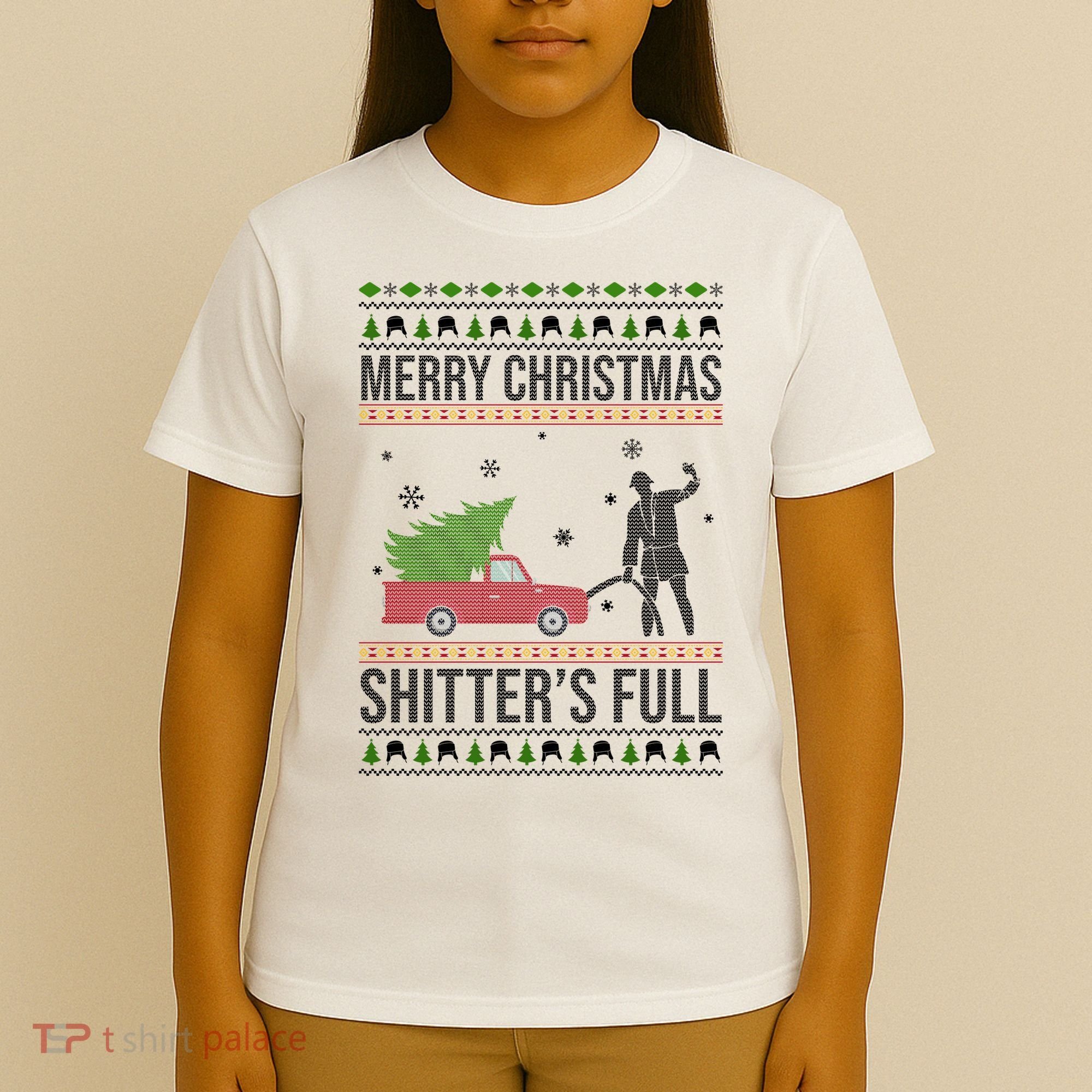 Merry Christmas Shitters Full Funny Ugly T-Shirt