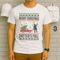 Merry Christmas Shitters Full Funny Ugly T-Shirt thumb 6