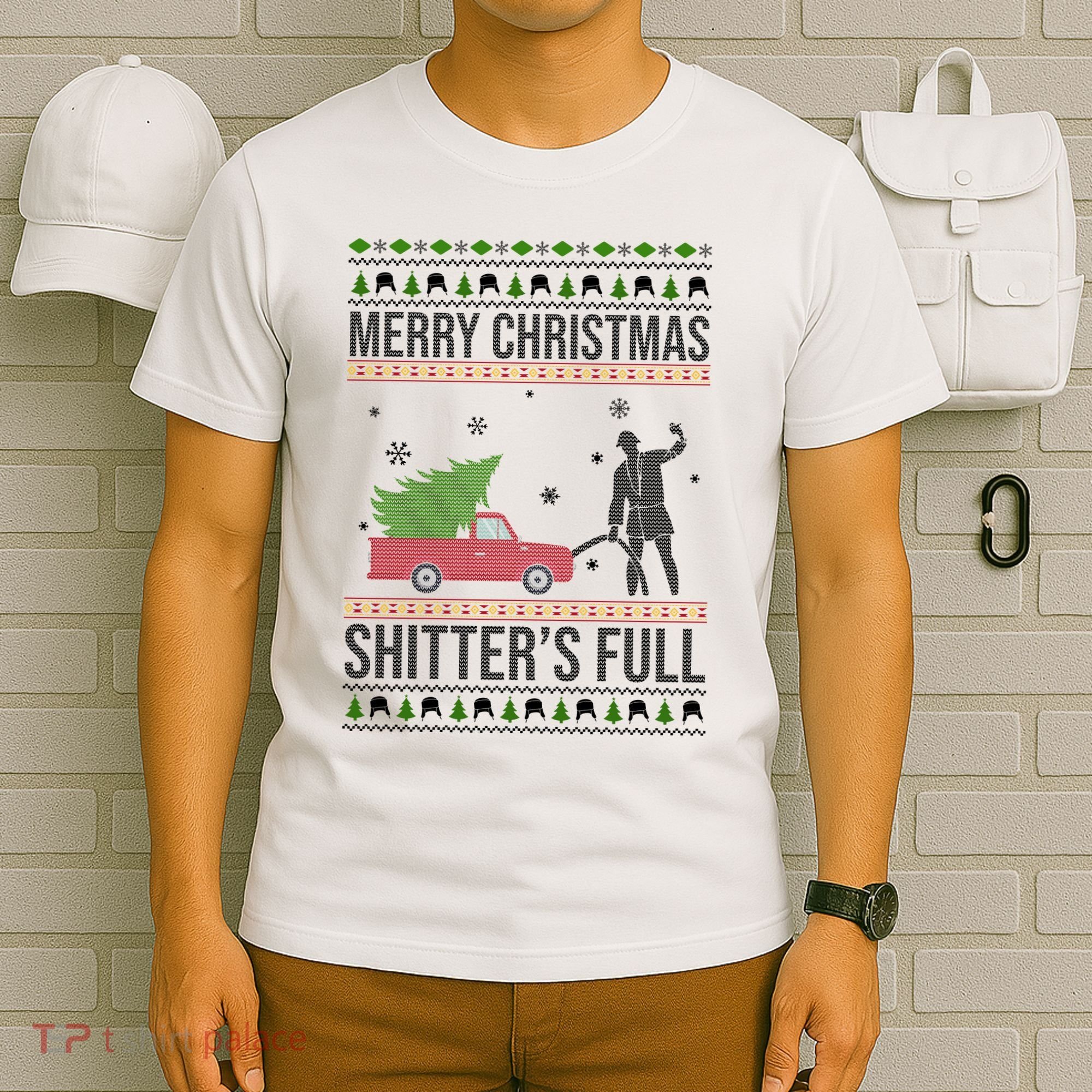 Merry Christmas Shitters Full Funny Ugly T-Shirt