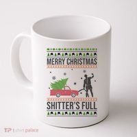 Merry Christmas Shitters Full Funny Ugly Coffee Mug thumb 0