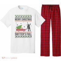 Merry Christmas Shitters Full Funny Ugly Pajama Set thumb 0