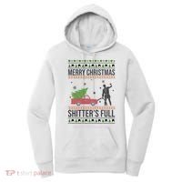 Merry Christmas Shitters Full Funny Ugly Women's Hoodie thumb 0
