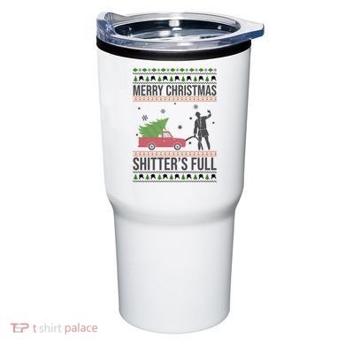 Merry Christmas Shitters Full Funny Ugly Tumbler