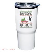 Merry Christmas Shitters Full Funny Ugly Tumbler thumb 0