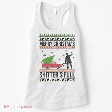 Merry Christmas Shitters Full Funny Ugly Women's Tank Top