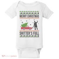 Merry Christmas Shitters Full Funny Ugly Baby Bodysuit thumb 0