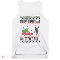 Merry Christmas Shitters Full Funny Ugly Tank Top thumb 0