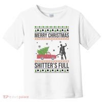 Merry Christmas Shitters Full Funny Ugly Toddler T-Shirt thumb 0