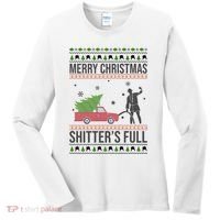 Merry Christmas Shitters Full Funny Ugly Women's Long Sleeve Shirt thumb 0