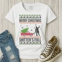 Merry Christmas Shitters Full Funny Ugly Women's T-Shirt thumb 3