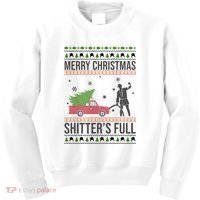 Merry Christmas Shitters Full Funny Ugly Kids Sweatshirt thumb 0